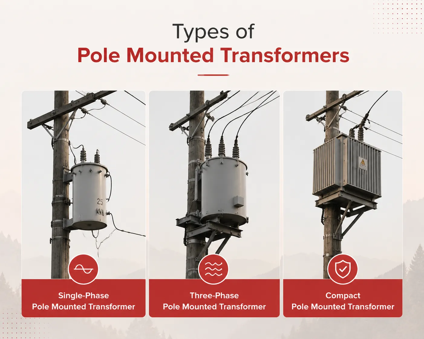 Types of Pole Mounted Transformers