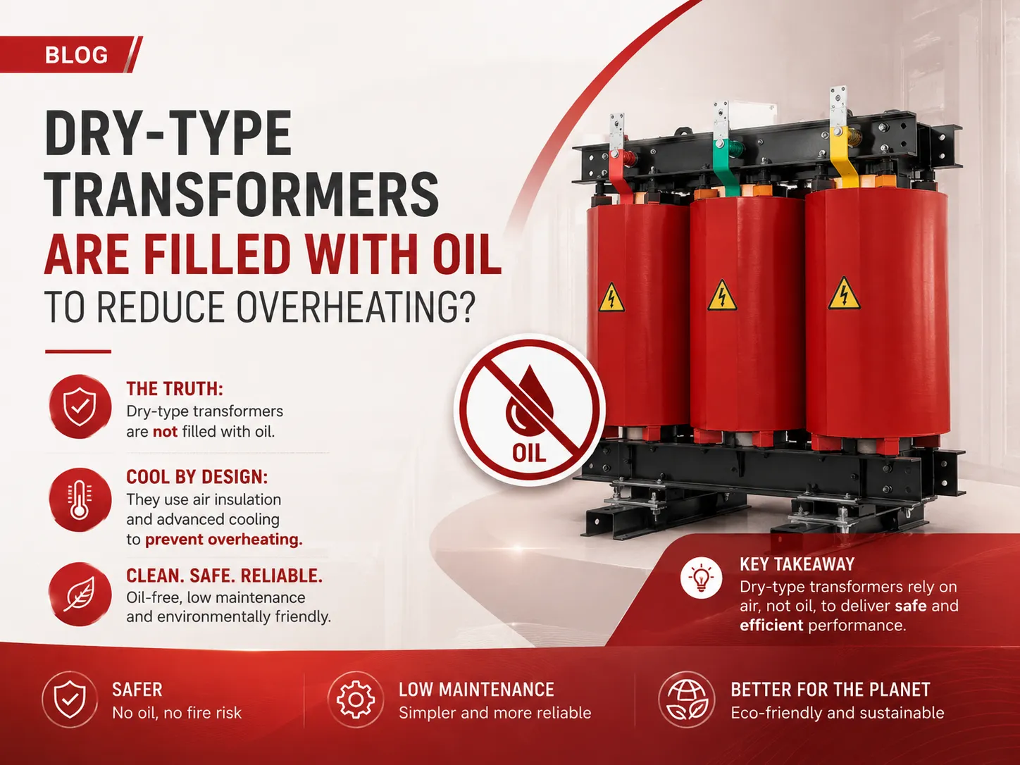 Dry-Type Transformers Are Filled with Oil to Reduce Overheating