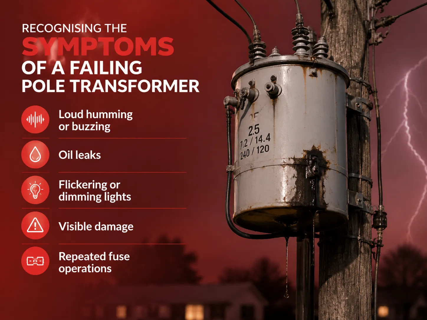 Recognising the Symptoms of a Failing Pole Transformer