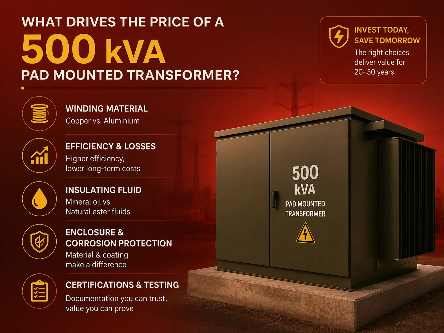 What Drives the Price of a 500 kVA Pad Mounted Transformer
