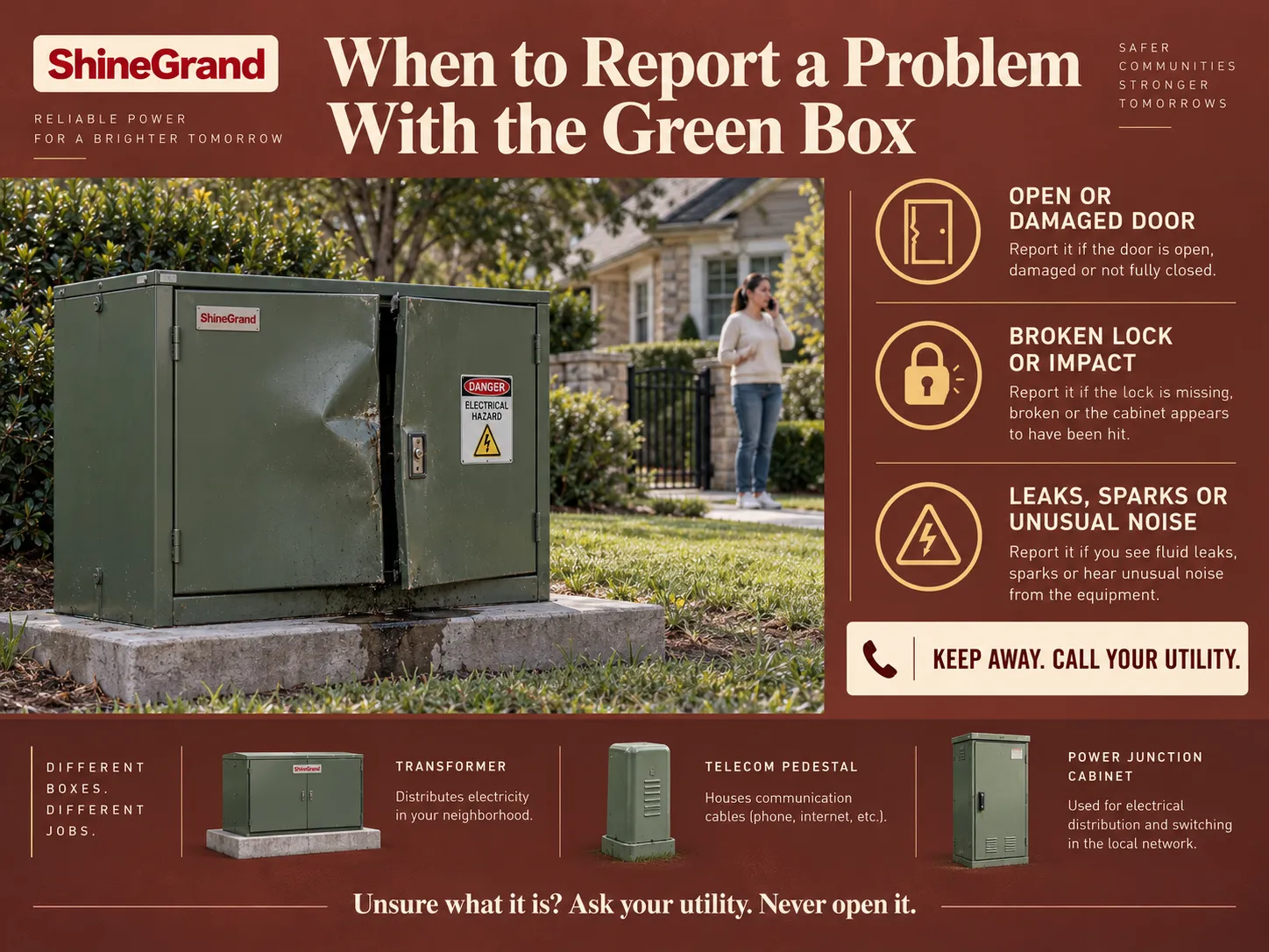 Let's find out what a green electric transformer box is