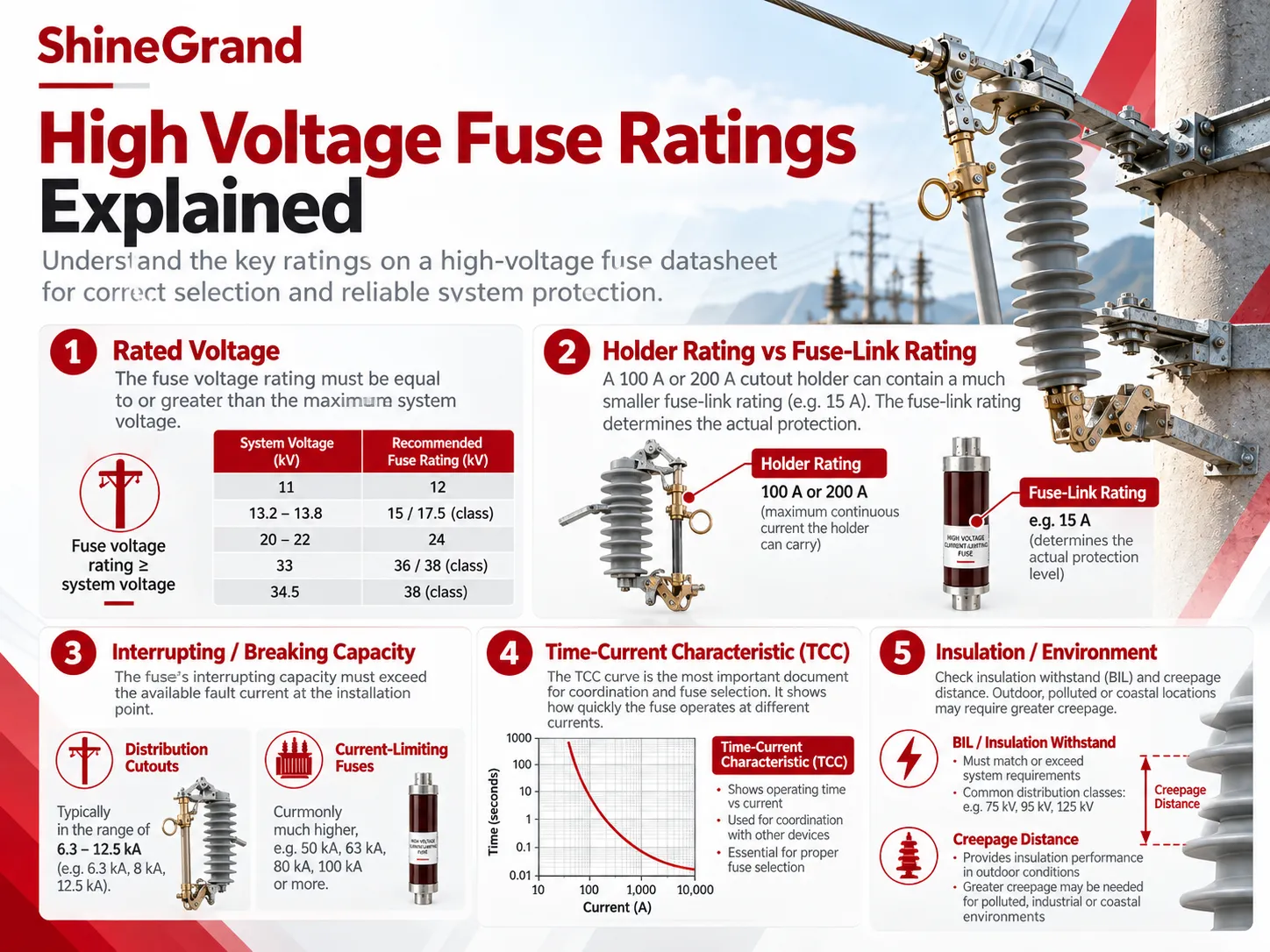 How Should Engineers Select the High Voltage Fuses? Types, Ratings & Selection