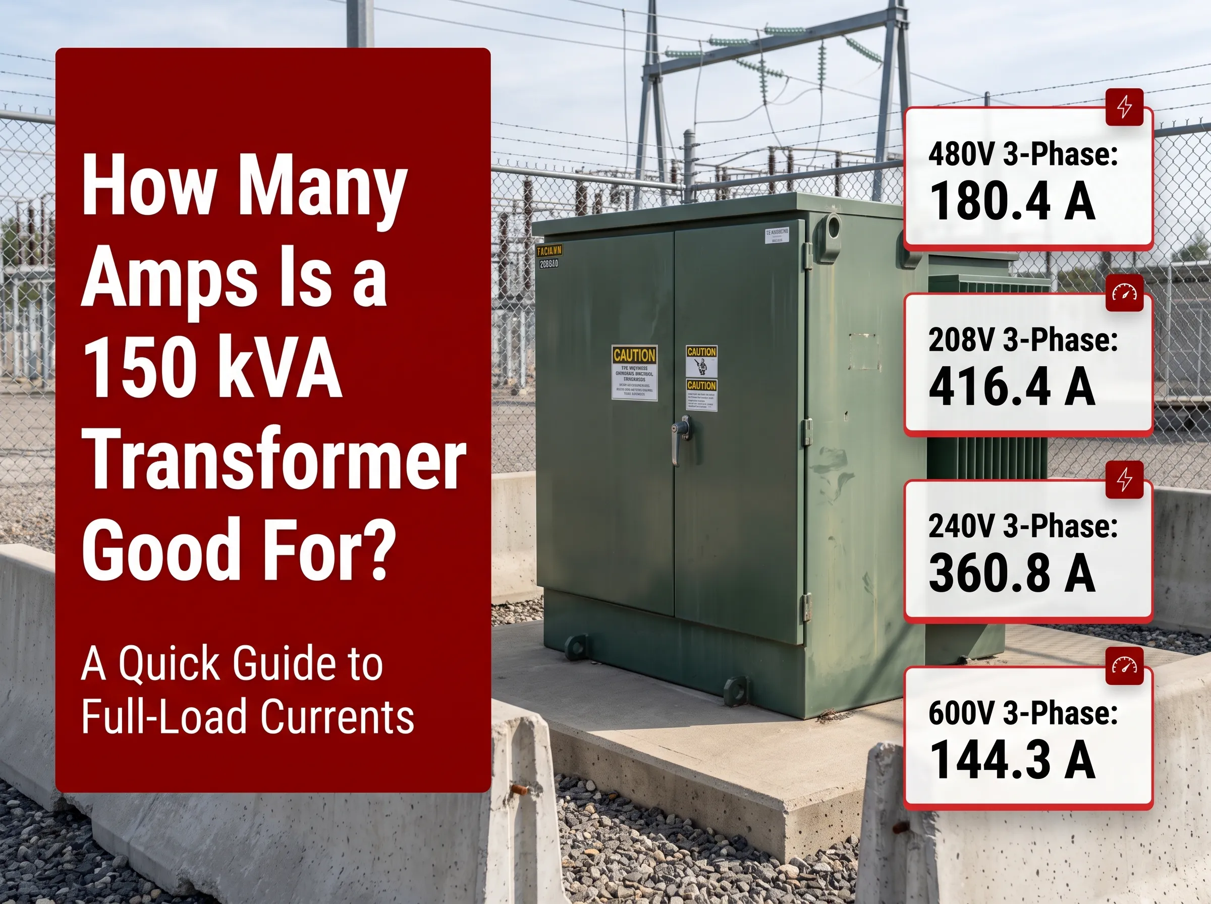 How Many Amps Is a 150 kVA Transformer Good For?